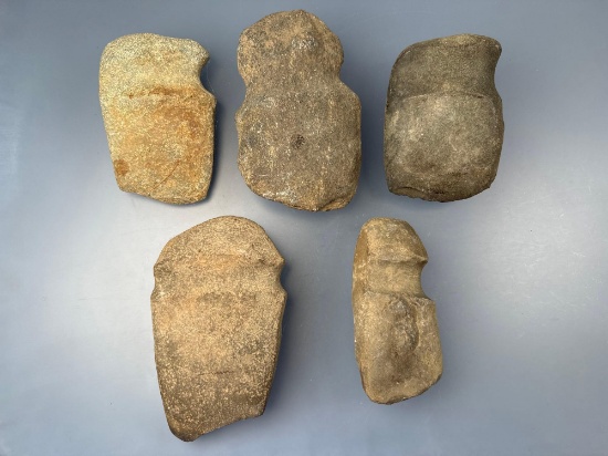 Lot of 5 Larger Axes, Found on Eastern Shore in Maryland, Longest is 7 1/4"