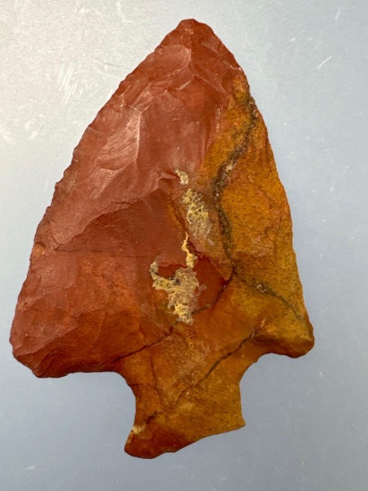 SUPERB2 1/4" Heat-Treated Jasper Perkiomen, Found in Oley Valley, Berks Co., PA, Ex: Lee Hallman