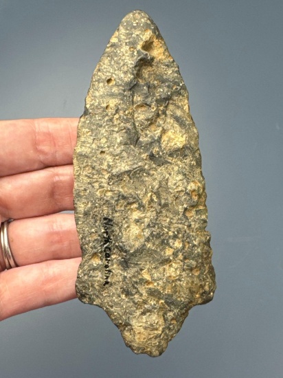 Large 5" Argillite Morrow Mountain Point, Found in Piedmont Area of North Carolina
