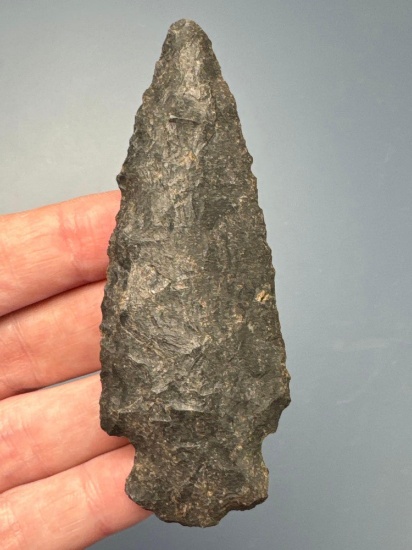 3 1/2" Chert Beacon Island Point, Found on Beach Island Point, Berks Co., PA, Ex: Hoffman