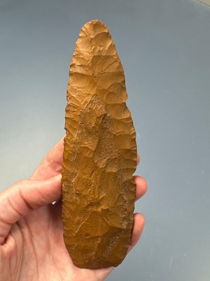 WOW 5" Jasper Blade, Stunning Flaking, Found on Haddon Farm, Northumberland Co., PA