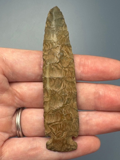 RARE 3 1/2" Normanskill Chert Dovetail, Found in Vermont, Ex: Manley Collection