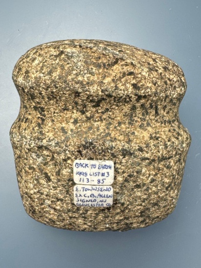 NICE 4" Full Groove Granite Axe, Ex: Earl Townsend, Found in Gloucester Co., NJ, Ex: CB Allen