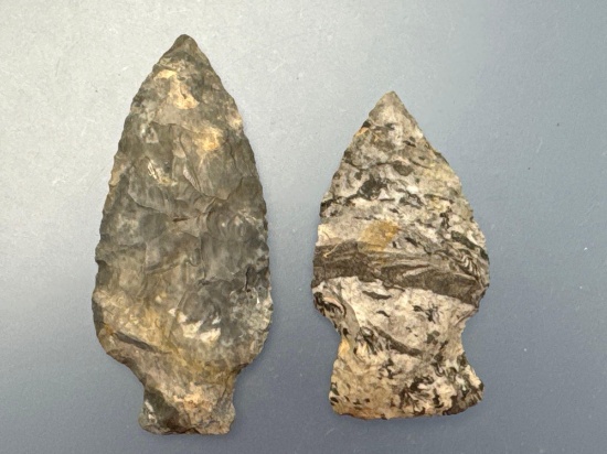 Pair of Chert (x1 Onondaga) Points, Found in NY/PA Region, Longest is 2 5/16"