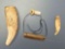Shell, Pottery Beads, Canines Animal, Iroquoian, Found in New York