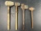Lot of 4 Authentic Axes with Modern Handles, Unique!, Longest Axe is 6