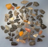 Large Lot of Various Points, Broken and Whole, Found in Bucks Co., PA, Ex: Carey Collection