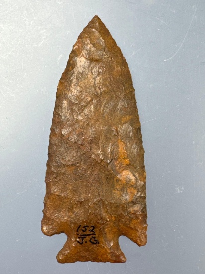 HIGHLIGHT 3 9/16" Jasper Corner Notch, Found near the Cooper River in South Carolina Ex: Orr