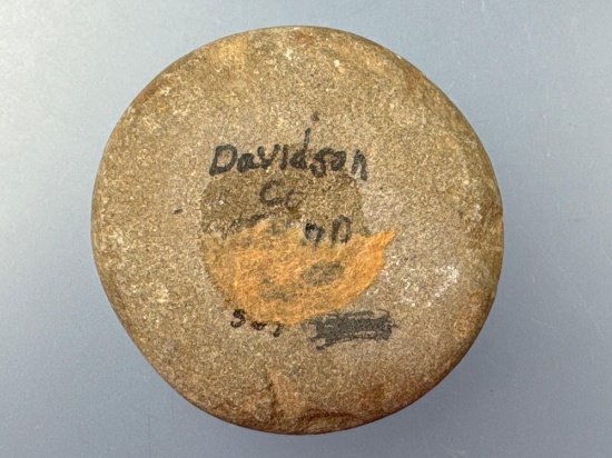 2 1/2" Discoidal w/Drill Mark in Middle, Found in Davidson Co., TN, Ex: Ted Knieriem