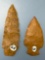 Pair of Fine Jasper Points, Stemmed, Longest 2 1/2