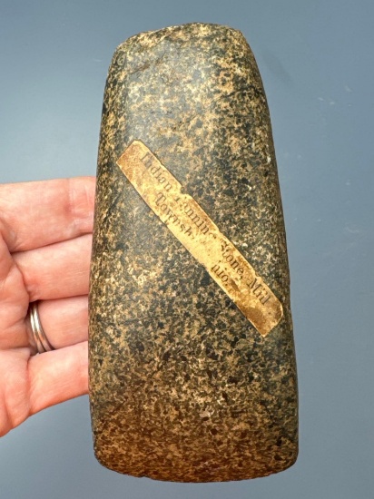 QUALITY 5" Celt, Highly Polished, Found in Mill Township, PA, Ex; Pete Crane Collection