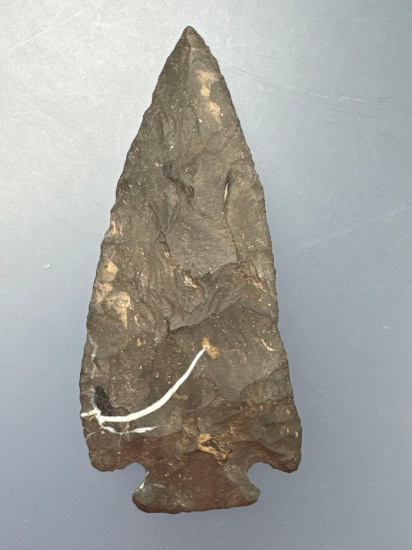 NICE 3 3/4" Archaic Corner Notch Point, Coshocton, Found in Medina Co., Ohio, w/Bennet COA