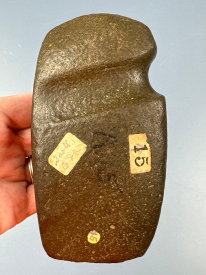 NICE 5 1/2" Axe, 3/4 Slant Groove, SITS ON END, Found in Scott Co., Tennessee, Anciently Salvaged