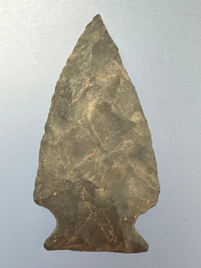 2" Normanskill Chert Wayland Notched Point, Found in Hartford Co., Connecticut, Ex: Dumeer