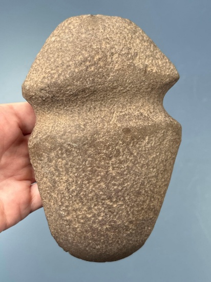 SUPERB 6 1/8" Raised Ridge Full Groove Axe, Found on Abbott Farm in New Jersey, Nicely Polished Bit