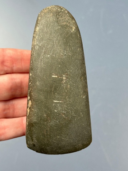4" Finly Polished Celt, Found in Lancaster Co., PA, Ex: Dick Enck Collection, Ex: Ex: Ted Knieriem