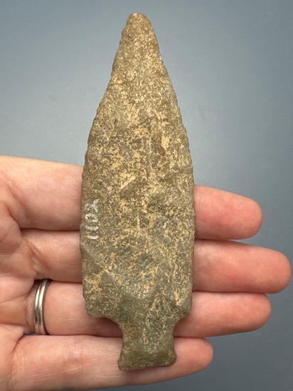 4" Semi-Translucent Chalcedony Lackawaxen Point, Found in Lancaster Co., PA, Ex: Ted Knieriem