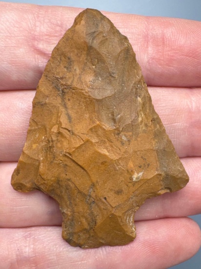 FINE 2" Jasper Perkiomen Point, Well-Made and Nice Example, Found in the Oley Valley, Berks Co., PA,