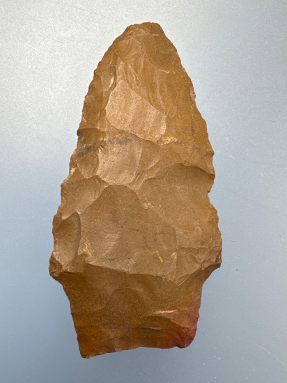 2 1/2" Fox Creek, Jasper, Heat-Treated Base, Found in the Oley Valley, Berks Co., PA,