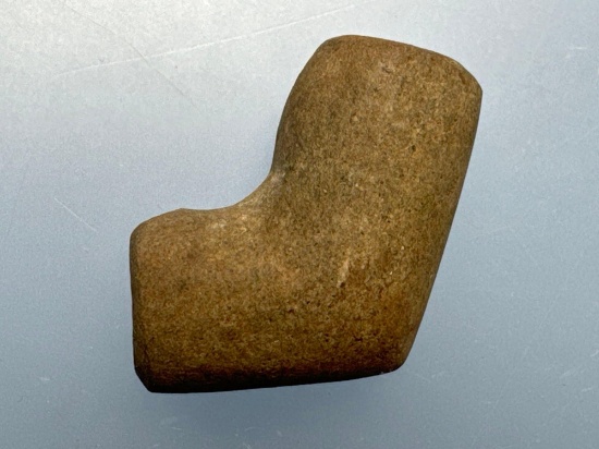 Stone Elbow Pipe, Minor Damage, 1 14/", Found in Lancaster Co., PA, Ex: Dick Enck, Ted Knieriem