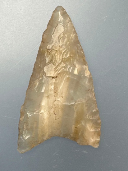 2 3/8" Paleo Point, TRANSLUCENT Agate, Western US, Fluting Noted