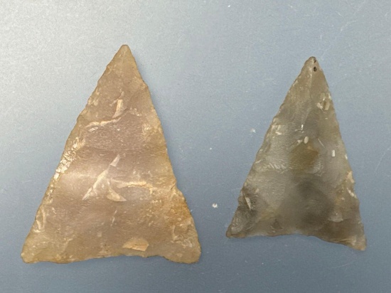 Pair of Semi-Translucent Triangle Points, Longest is 1 9/16", Ex: Ted Knieriem