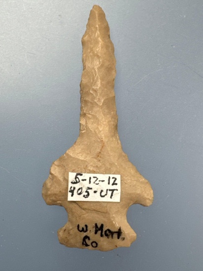 2 1/8" Sueprb Corner Notch Drill, Found in Westmoreland Co., PA,