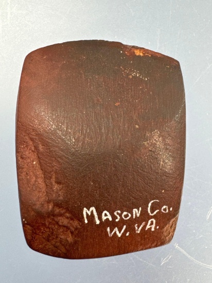 SUPERB 1 2/" Polished Hematite Celt, Found in Mascon Co., West Virginia, Great Condition