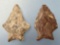 Pair of Rhyolite and Jasper Susquehanna Broadpoints, Longest is 1 5/8