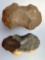 Pair of Flaked Axe, Longest is 3 3/4