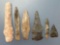 6 Various Tools, Points, x1 Bone, Longest is 3 3/8
