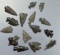 Lot of 15 Obsidian Points, Longest is 1