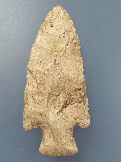 Large 4 1/2" Expanded Base Stem Point, Found in Missouri, Ex: Harold Sexton
