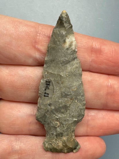 2 5/16" Stemmed Point, Found in Northeastern Kansas, Ex: Terry Miller