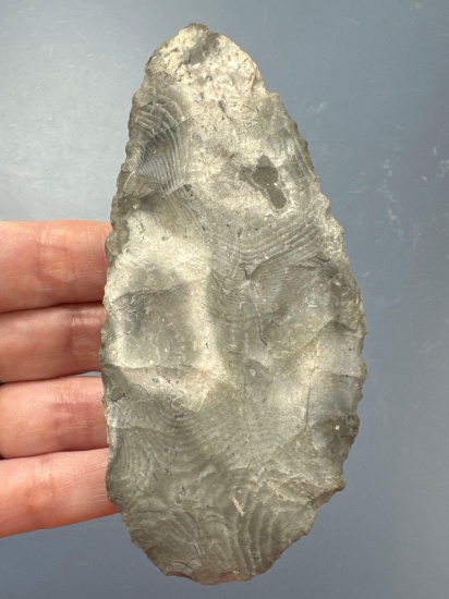SUPERB 4 1/2" Banded Chert Blade, Knife, Found by Mr. Miller in Ponca City, OK Near the Arkansas