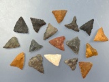 17 Fine Triangles, Jasper, Chert, Quarts, Longest 1