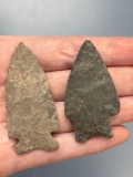 Pair of NICE Points, Side Notch and Stemmed, Longest is 2 1/4