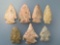 7 Various Arrowheads, Longest is 2 1/8