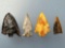 4 Fine Western US Points, Longest is 1 5/8