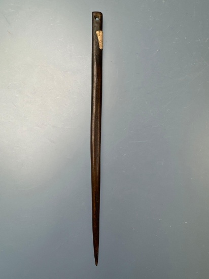 7 1/8" Drilled Bone Pin, Found in Florida, Stunning example and in nice condition