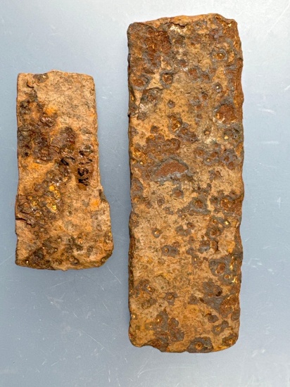 Pair of Iron Celts, Longest is 5 1/4", Found on the Dann Site, Seneca, Iroquoian Artifact, New York