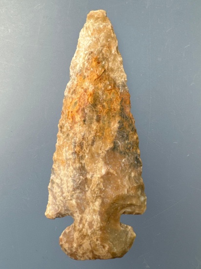WOW 3" Colorful Flint Dovetail, Found in Indiana, Minor Tip Ding, Nice Example! Ex: Harold Sexton