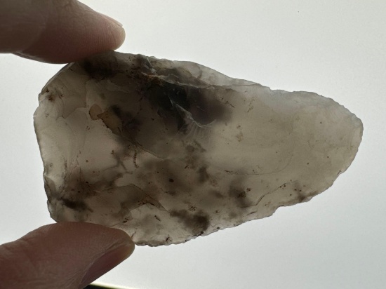 2 1/2" TRANSLUCENT Chalcedony Knife, Found in North Carolina, Very Well-Made Example