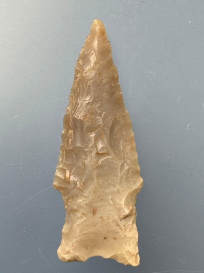 1 7/8" Stemmed Point, Found in Texas, 2-Tone Flint