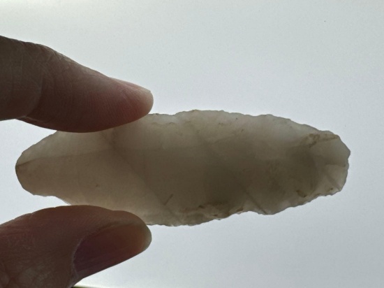 2 3/8" Semi-Translucent Lanceolate Point, Found in South Central US Region
