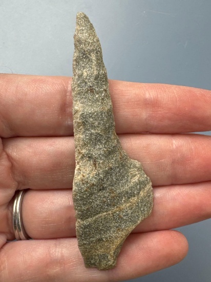 3" Banded Quartzite Drill, Found in North Carolina