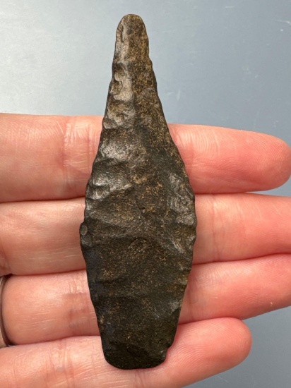 STUNNING 2 15/16" River Polish Paleo Agate Basin Tool/Drill, Found in Kay Co., Oklahoma Along Arkans