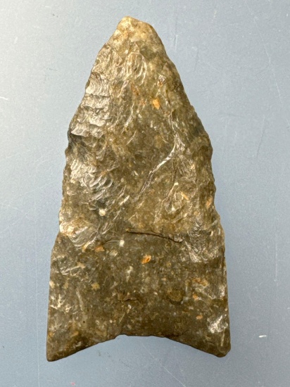 1 9/16" River Polished Paleo Clovis, Fluted, Found in Kay Co., Oklahoma Along Arkansas River by Terr