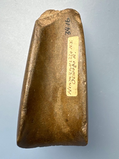 BEST OF BEST 3 3/8" Miniature Polished Gouge, Found in Hinmanville, Oswego Co., New York