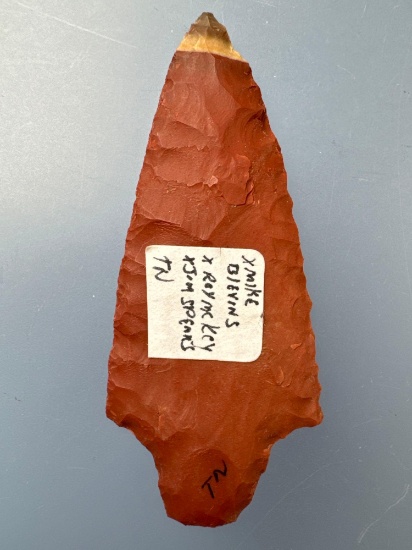 SUPERB 2 5/16" THIN Horse Creek Chert Point, Found in Tennessee, Ex: Blevins, Roy McKey, Jim Spears